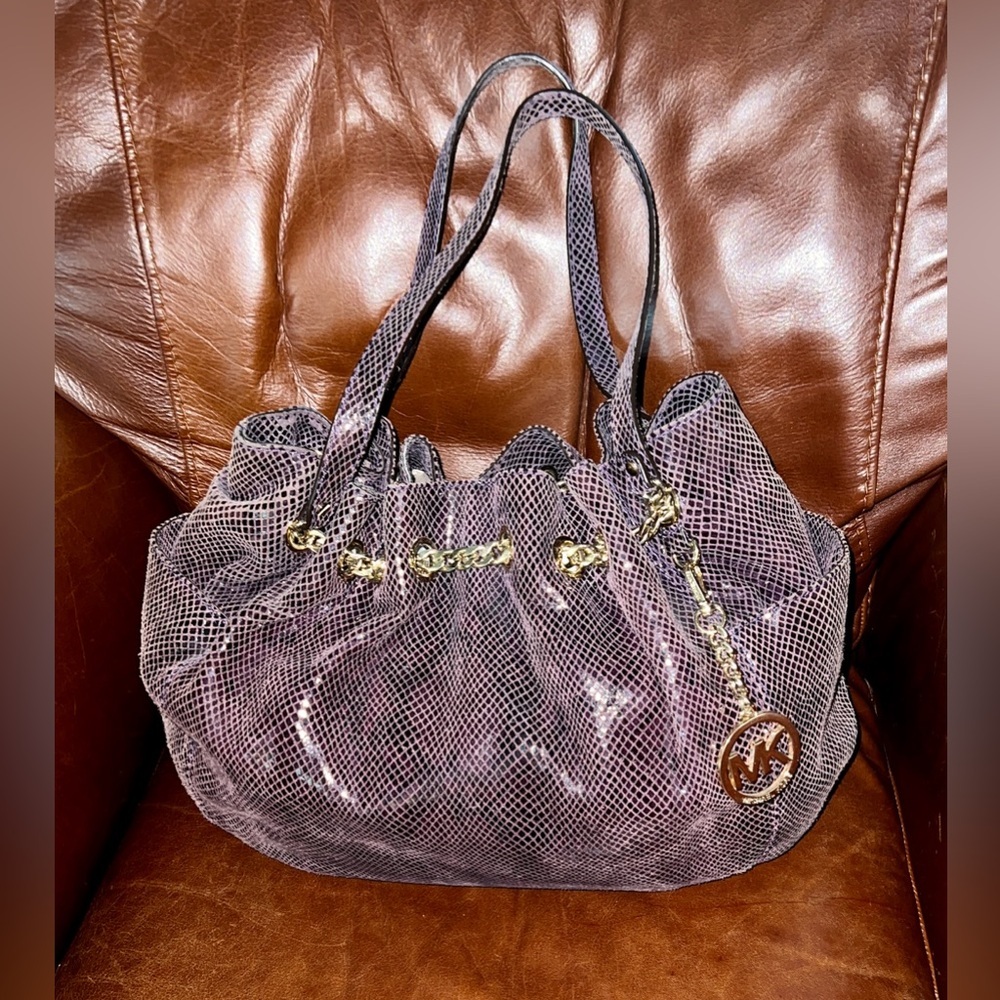 Michael Kors Python Embossed Leather Jet Set Chai… - image 3